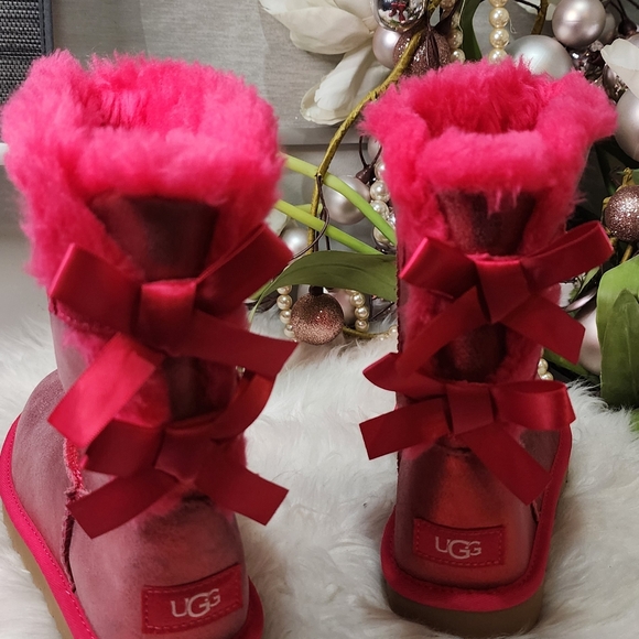 UGG BAILEY BOW GLISTEN WOMEN SHORT BOOTS Size7 New - Picture 4 of 6